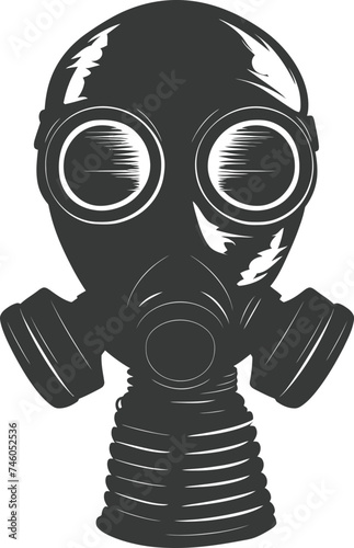 Silhouette gas mask black color only