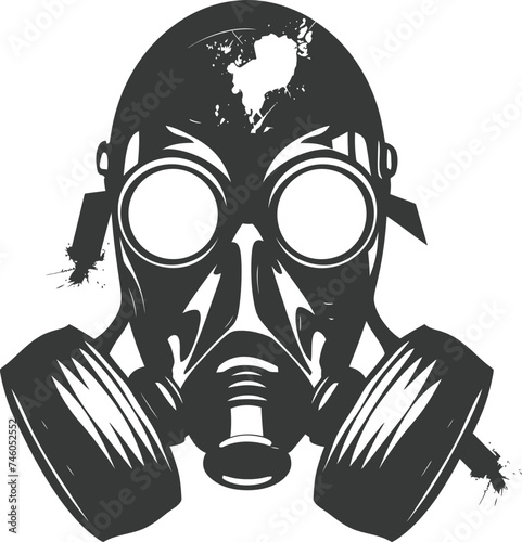 Silhouette gas mask black color only