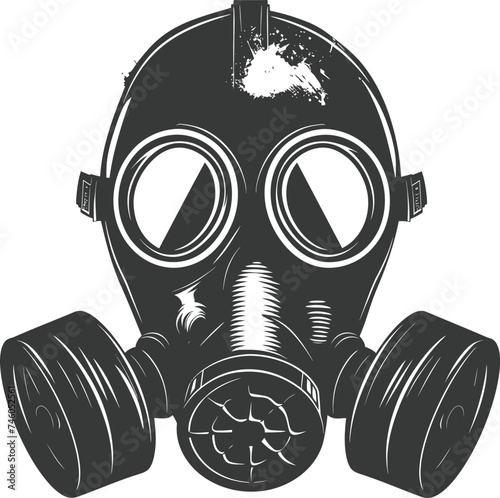 Silhouette gas mask black color only