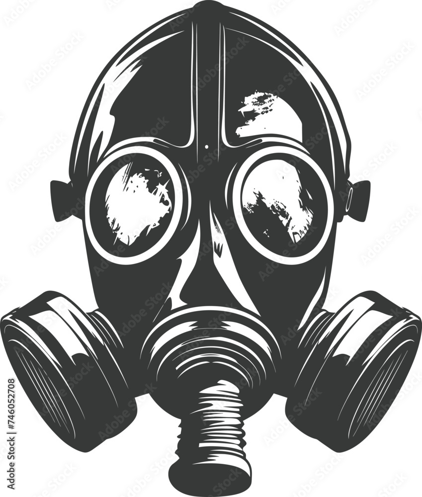 Silhouette gas mask black color only Silhouette gas mask black color only