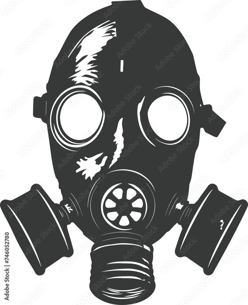 Silhouette gas mask black color only Silhouette gas mask black color only