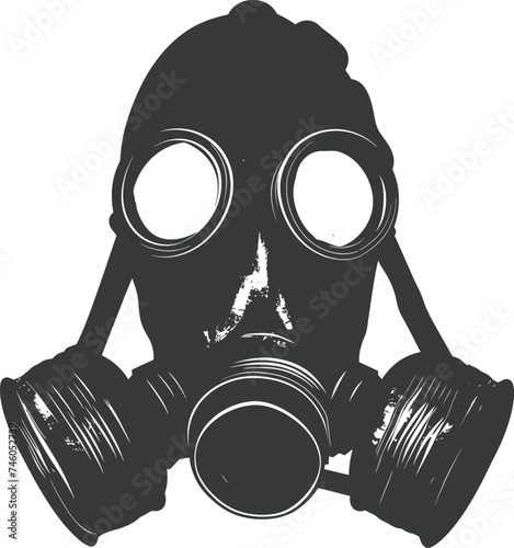 Silhouette gas mask black color only