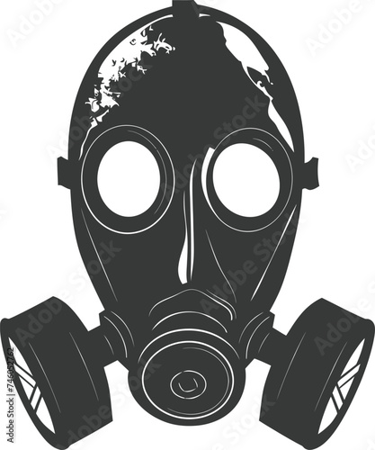 Silhouette gas mask black color only
