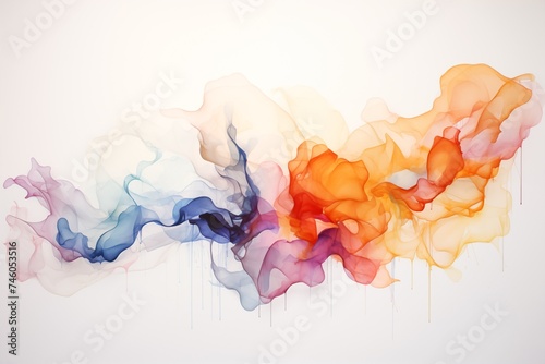 abstract watercolor on white background 