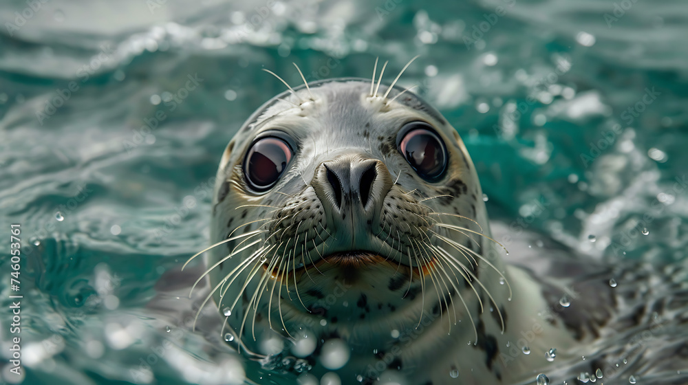 Fototapeta premium seal in the water