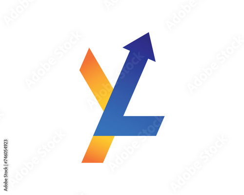 Y L letter accounting logo icon design template vector elements