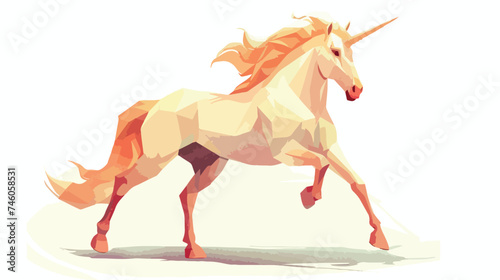 Magical unicorn icon isolated on white background 