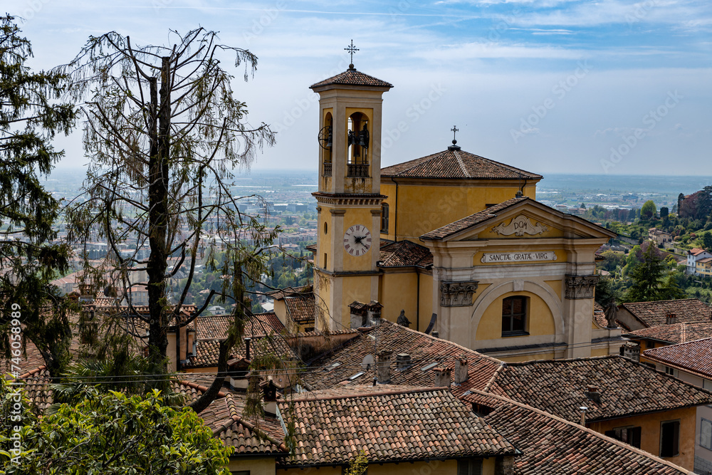 Church in the ancient northern Italian city of Bergamo