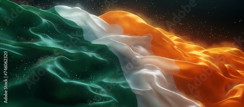 Ireland flag. Сoncept irish theme. St. Patrick's Day in traditional colors.