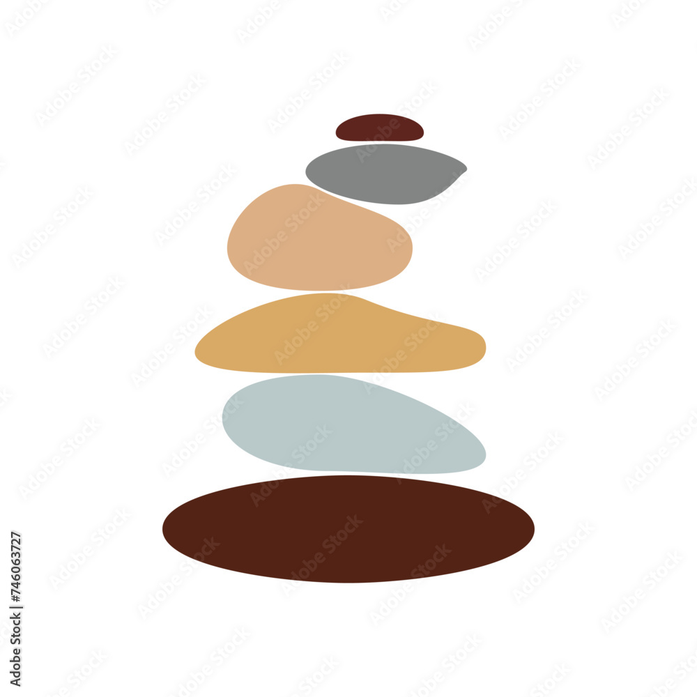Abstract vector illustration. Stone balancing concept. Minimalist shapes. Linear curved pattern. Design for cover, poster, brochure, gift card. Abstract vector illustration. Stone balancing concept. Minimalist shapes. Linear curved pattern. Design for cover, poster, brochure, gift card.