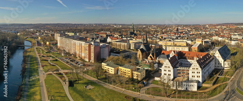 Zwickau Blick auf Innenstadt - Luftbildpanorama photo