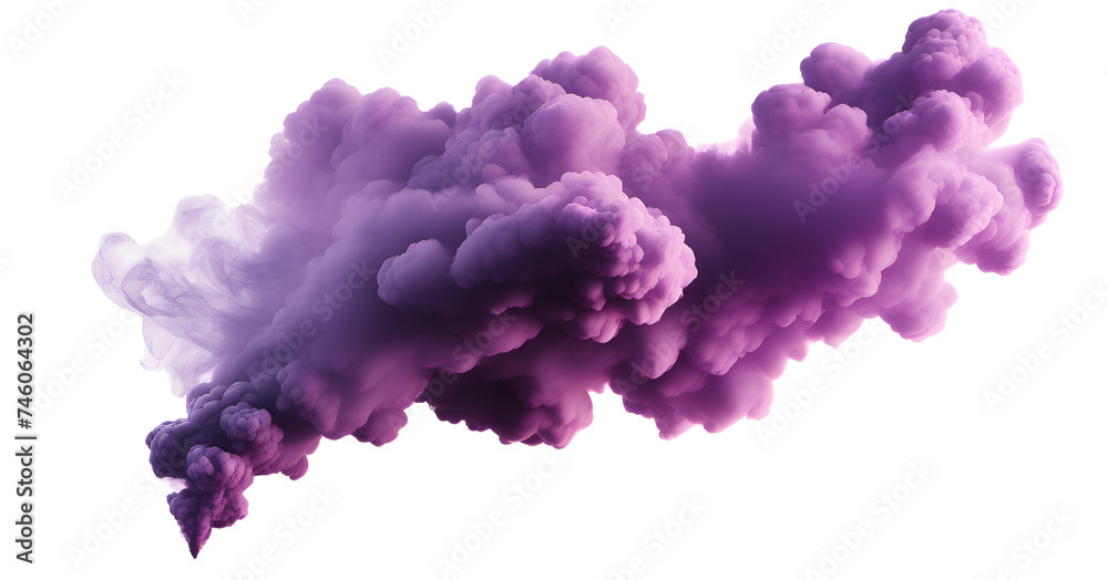 Obraz premium Purple smoke PNG file no background