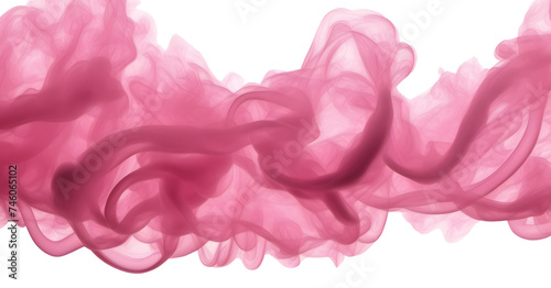 Pink smoke isolated on transparent png background