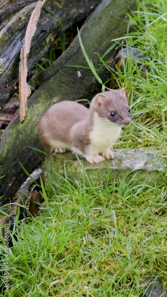 Vertical Video of a Weasel ( Least Weasel) Vertical Video of a Weasel ( Least Weasel)