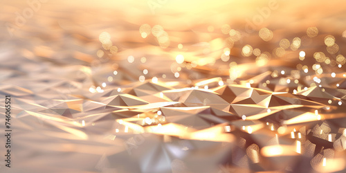 Abstract golden christmas lights background