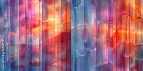 Abstract volumetric wavy modern banner background
