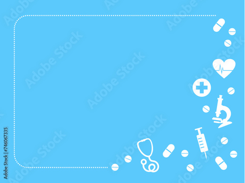 National Doctors Day medical blue background