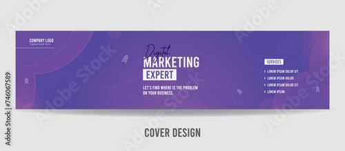 Linkedin cover design template or header, business creative  banner, eps 10.