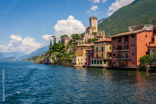 Panoramic view of Scaliger Castle near Malcesine in Italy. © Bernhard