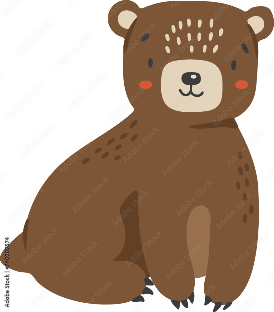Bear animal vector, Abstract baby bear vector, forest baby animal, cute animal isolated, adorable bear for print, vector illustration Bear animal vector, Abstract baby bear vector, forest baby animal, cute animal isolated, adorable bear for print, vector illustration