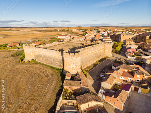 Castle of Grajal de Campos, 16th century military construction on the remains of another previous castle from the 10th century, castilla y Leon, Spain photo