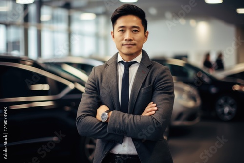 Portrait of a male auto dealer at car showroom © Vorda Berge