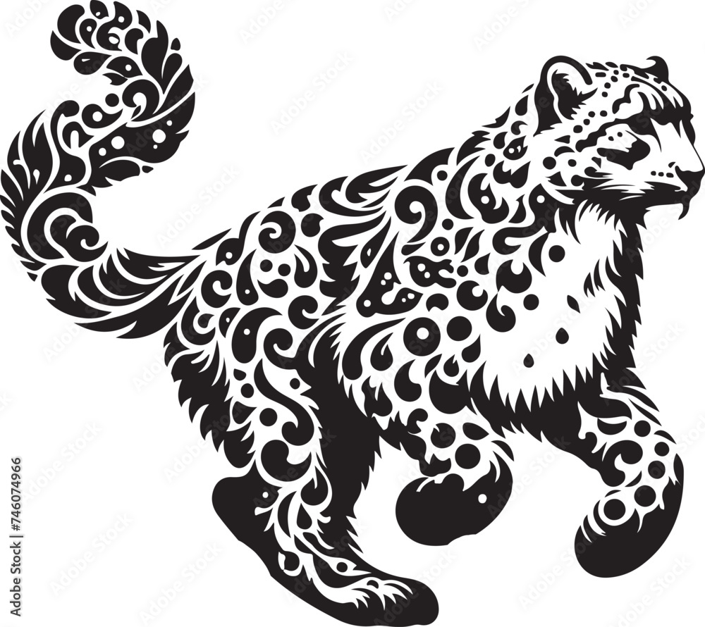 Snow Leopard vector illustration