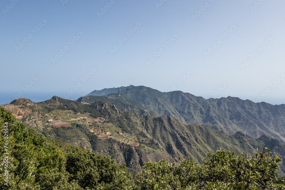 Anaga mountains in sunshine on Tenerife