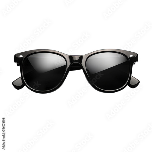 Black sunglasses isolated on white or transparent background