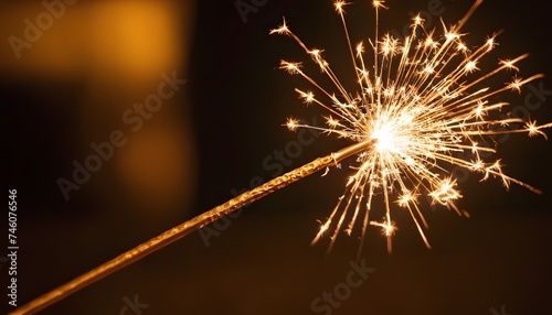 Festive burning sparkles at New Year celebration party