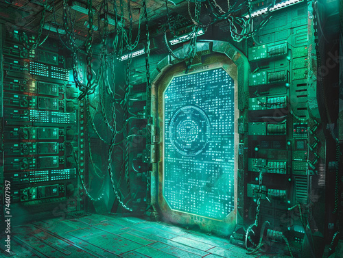 A vault of digital treasures guarded by advanced algorithms ready to reveal untold riches to the worthy hacker photo