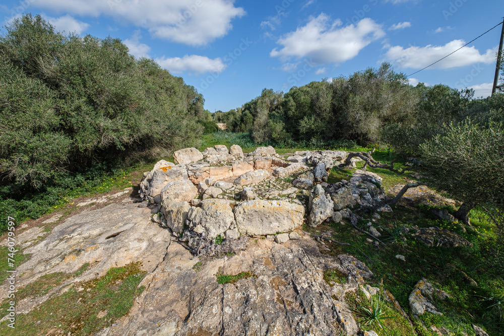 Ses Arenes de Baix sepulcher, end of the dolmen period, Ciutadella, Menorca, Balearic Islands, Spain