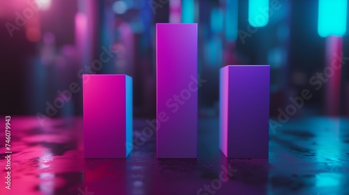 a colorful background with a line graph