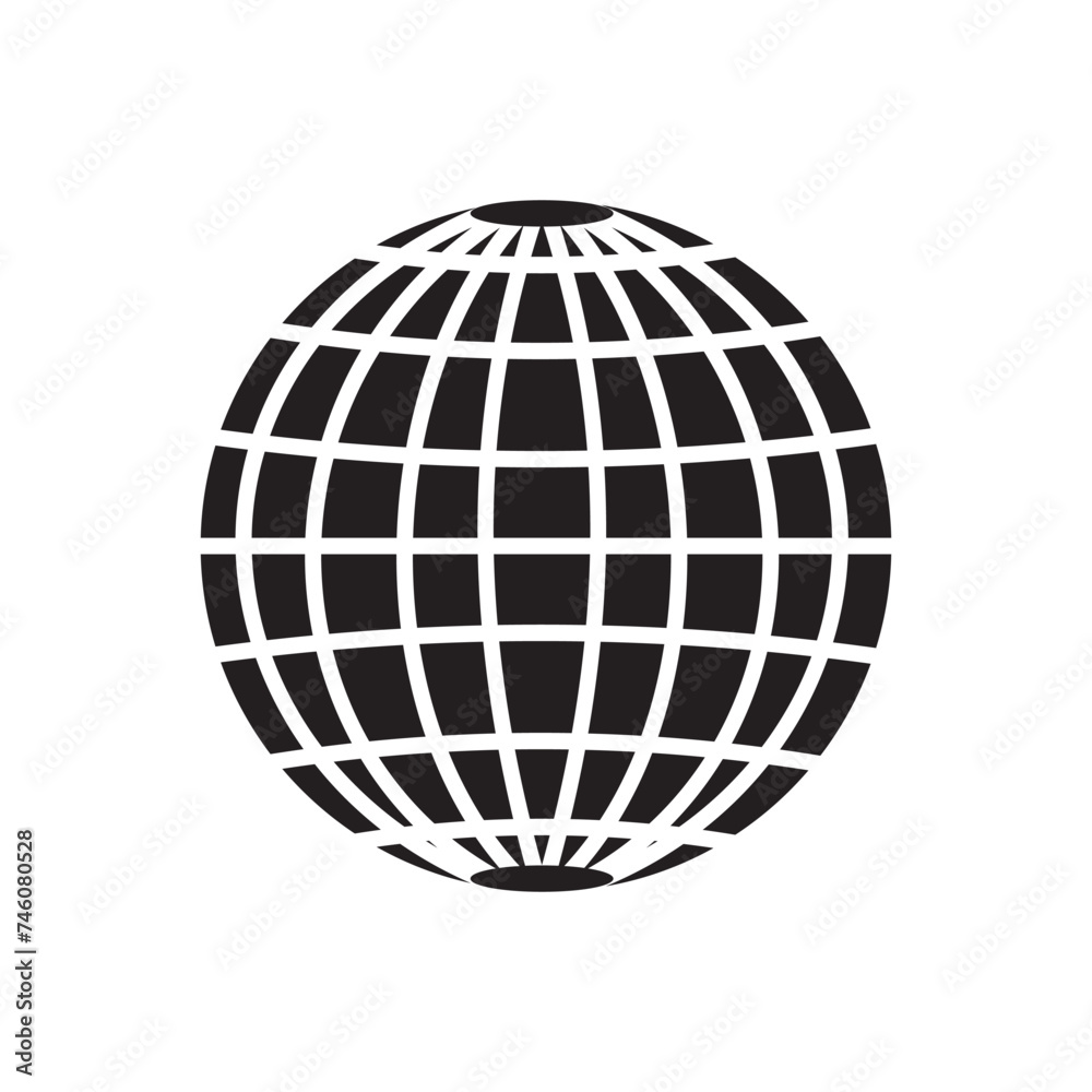 Earth silhouette icon, Globe Icon, symbol, World icon, planet vector. Abstract globe icon. Globe icon silhouette. Earth, globe icon with stroke. Earth logo. Earth, globe icons silhouette. 
