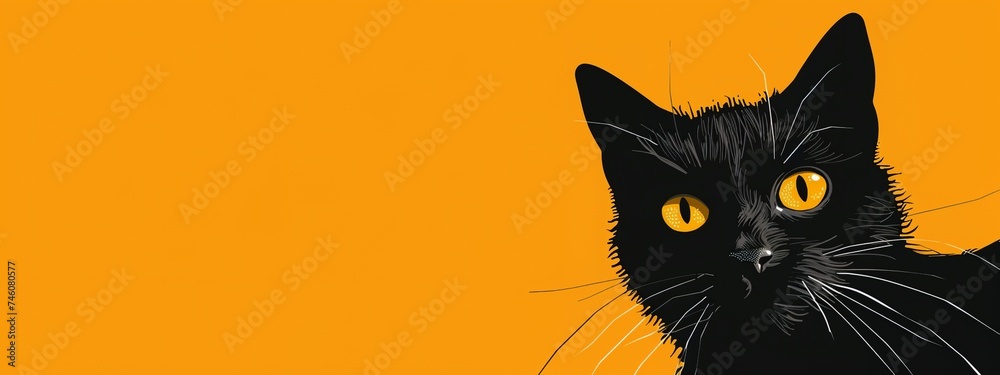 a black cat with yellow eyes a black cat with yellow eyes