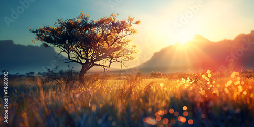 sunset in the mountains Beautiful landscape of sunset in grass on spring day The sun sets over a field of dandelions Capturing Cancer39s Healing Essence World Cancer day 