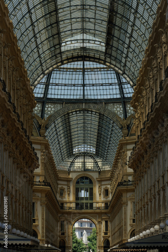 Beautiful architecture of the Galleria Vittorio Emanuele II - center of Milan