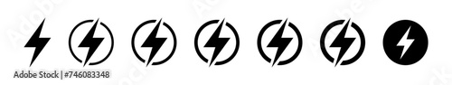 Lightning, electric power vector icon. Energy and thunder electricity symbol. Lightning bolt sign in the circle. Power fast speed logotype. Free Download Lightning, electric power vector icon. Energy and thunder electricity symbol. Lightning bolt sign in the circle. Power fast speed logotype. - GFXLoad