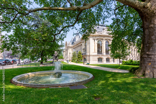 Fountain at Small palace (Petit Palais) in Paris, France