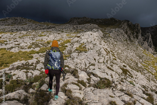 ascending to Serra Des Teixos, Escorca, Mallorca, Balearic Islands, Spain