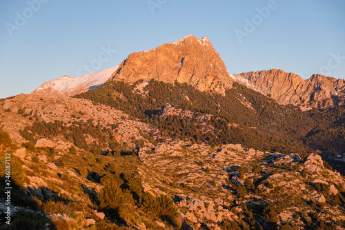 Penyal des Migdia 1401 meters, adjacent to the Puig Major of Son Torrella, Fornalutx, Mallorca, Balearic Islands, Spain