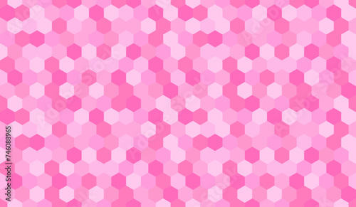 Pink honeycomb vector pattern for design textiles and backgrounds