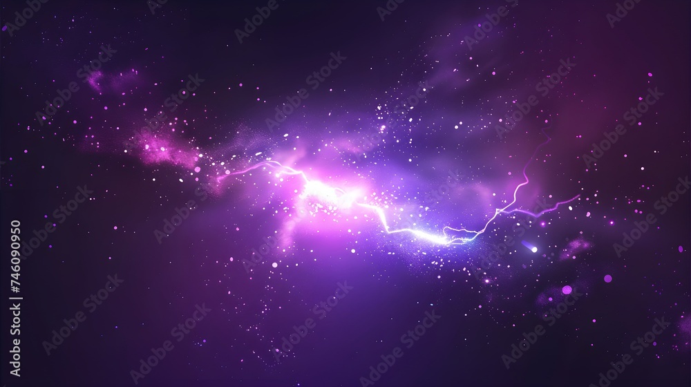 Purple lightning illustration on dark background