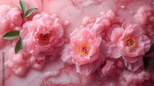 Romantic background. Beautiful flowers on a delicate background. Wedding invitation. Valentine's Day. Birthday. International Women's Day, Mother's Day concept.