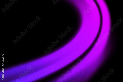 Purple grainy gradient background. Dynamic abstract glowing lines on black backdrop. Design for banners, posters and headers.
