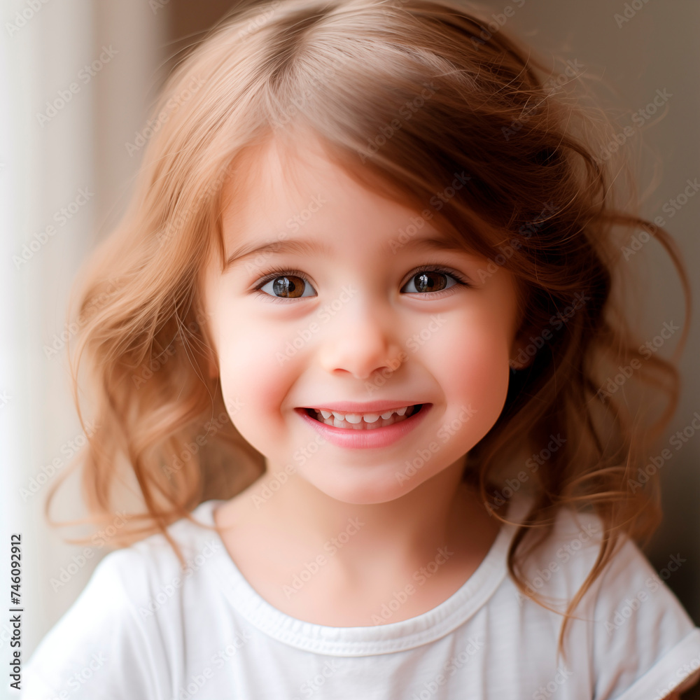 Portrait of a smiling cute little girl with beautiful white healthy teeth. Dental care. Dentistry concept. Portrait of a smiling cute little girl with beautiful white healthy teeth. Dental care. Dentistry concept.