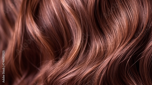 Luxurious Glossy Hair brunette Hair background, A comprehensive hair care treatment concept.