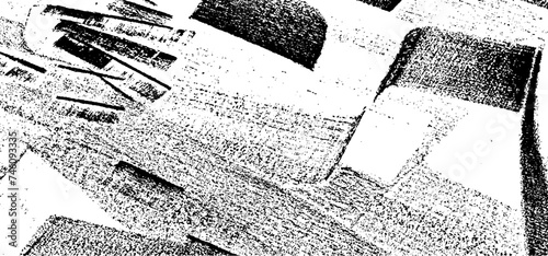 Vector brush sroke texture. Distressed uneven grunge background. Abstract distressed vector illustration. Overlay over any design to create interesting effect and depth. Black isolated on white. EPS10