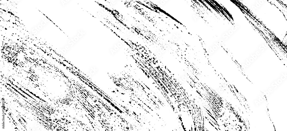 Vector brush sroke texture. Distressed uneven grunge background. Abstract distressed vector illustration. Overlay over any design to create interesting effect and depth. Black isolated on white. EPS10