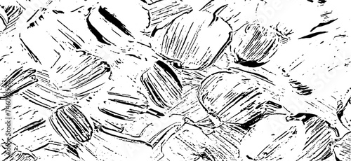 Vector brush sroke texture. Distressed uneven grunge background. Abstract distressed vector illustration. Overlay over any design to create interesting effect and depth. Black isolated on white. EPS10